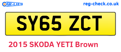 SY65ZCT are the vehicle registration plates.