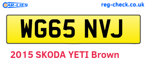 WG65NVJ are the vehicle registration plates.