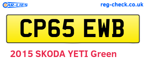 CP65EWB are the vehicle registration plates.
