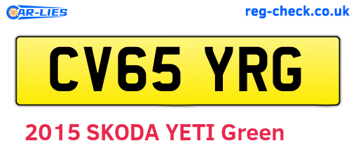 CV65YRG are the vehicle registration plates.
