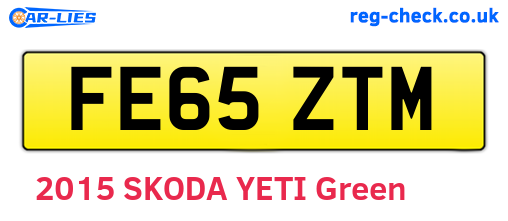 FE65ZTM are the vehicle registration plates.