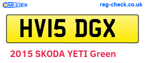 HV15DGX are the vehicle registration plates.