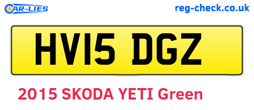 HV15DGZ are the vehicle registration plates.
