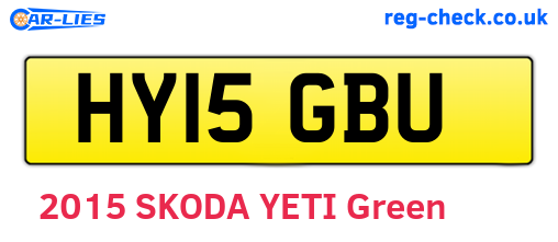 HY15GBU are the vehicle registration plates.