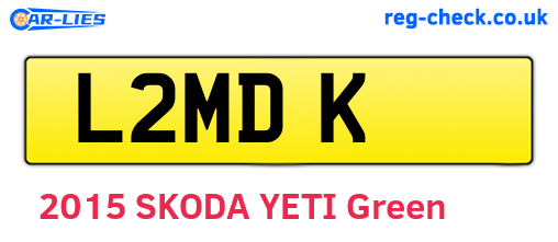 L2MDK are the vehicle registration plates.