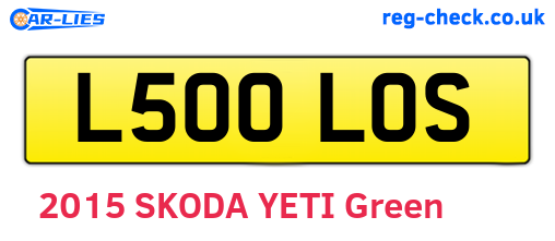 L500LOS are the vehicle registration plates.