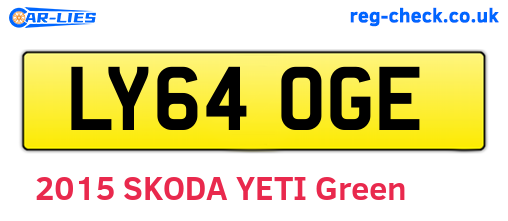 LY64OGE are the vehicle registration plates.