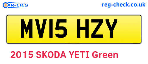 MV15HZY are the vehicle registration plates.