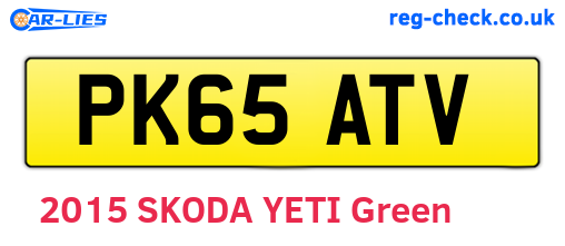 PK65ATV are the vehicle registration plates.
