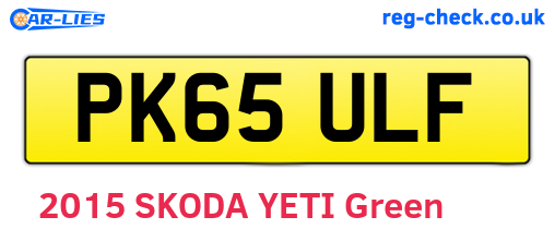 PK65ULF are the vehicle registration plates.