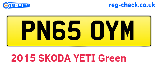 PN65OYM are the vehicle registration plates.