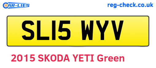SL15WYV are the vehicle registration plates.