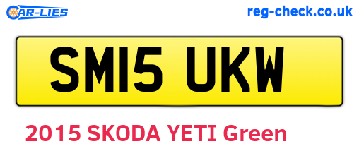 SM15UKW are the vehicle registration plates.