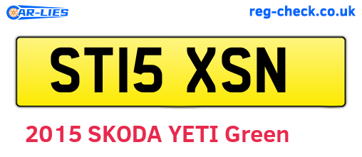 ST15XSN are the vehicle registration plates.