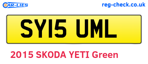 SY15UML are the vehicle registration plates.