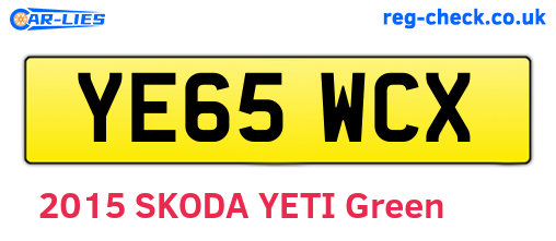 YE65WCX are the vehicle registration plates.