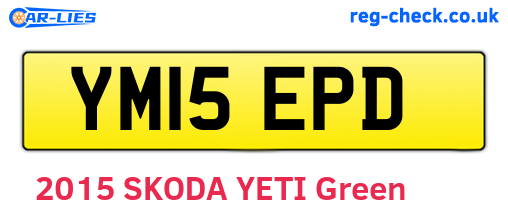 YM15EPD are the vehicle registration plates.