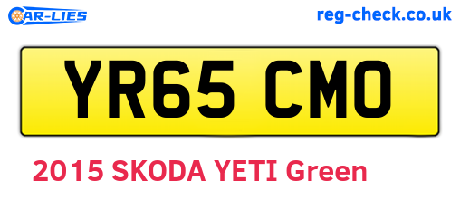 YR65CMO are the vehicle registration plates.