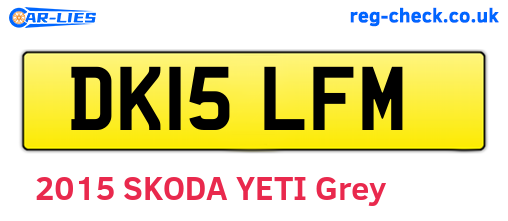 DK15LFM are the vehicle registration plates.