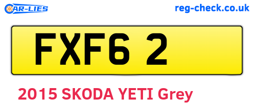 FXF62 are the vehicle registration plates.