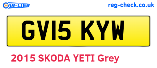 GV15KYW are the vehicle registration plates.