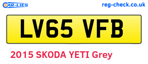 LV65VFB are the vehicle registration plates.