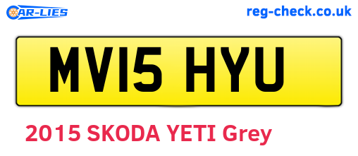 MV15HYU are the vehicle registration plates.