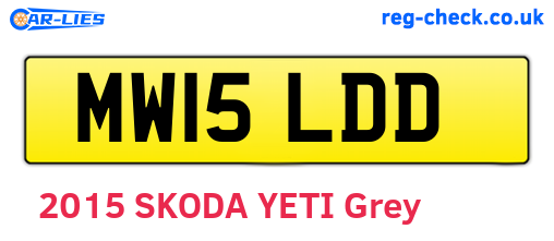 MW15LDD are the vehicle registration plates.