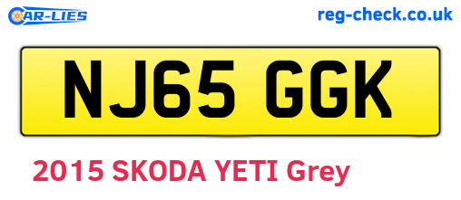 NJ65GGK are the vehicle registration plates.