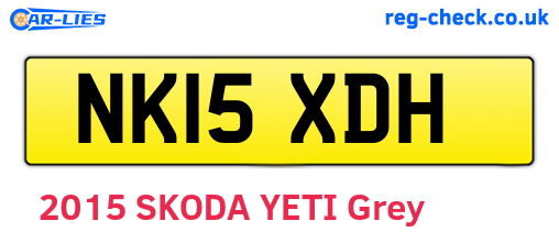 NK15XDH are the vehicle registration plates.
