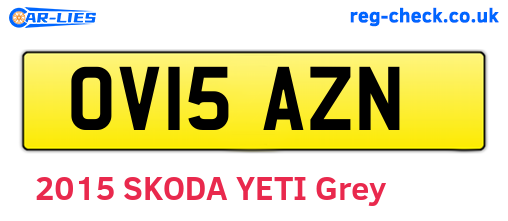OV15AZN are the vehicle registration plates.