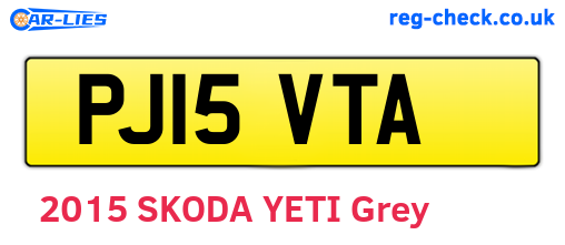 PJ15VTA are the vehicle registration plates.
