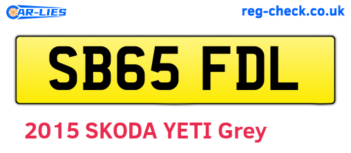 SB65FDL are the vehicle registration plates.