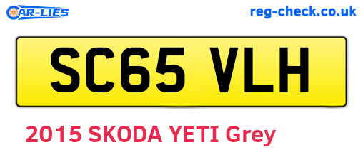 SC65VLH are the vehicle registration plates.