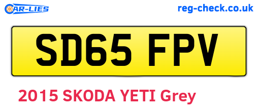 SD65FPV are the vehicle registration plates.