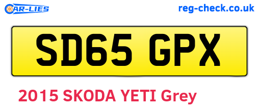 SD65GPX are the vehicle registration plates.