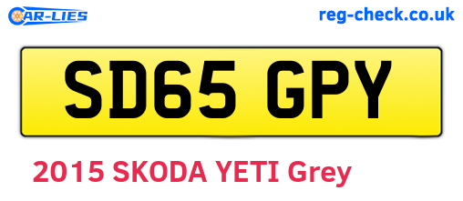SD65GPY are the vehicle registration plates.