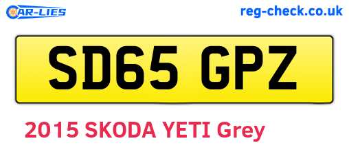 SD65GPZ are the vehicle registration plates.
