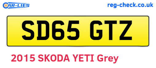 SD65GTZ are the vehicle registration plates.
