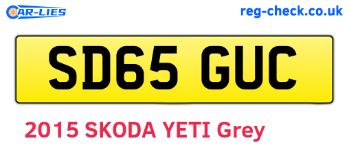 SD65GUC are the vehicle registration plates.