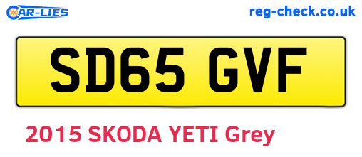 SD65GVF are the vehicle registration plates.