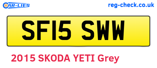 SF15SWW are the vehicle registration plates.