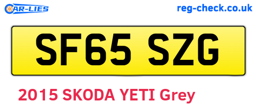 SF65SZG are the vehicle registration plates.
