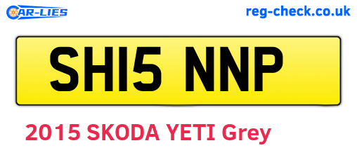 SH15NNP are the vehicle registration plates.