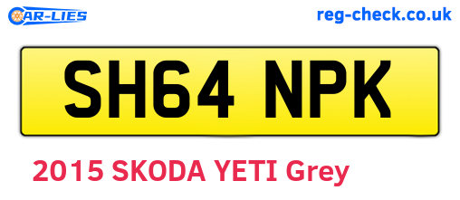 SH64NPK are the vehicle registration plates.