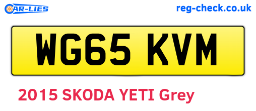 WG65KVM are the vehicle registration plates.