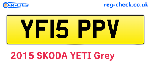 YF15PPV are the vehicle registration plates.