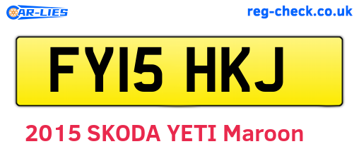 FY15HKJ are the vehicle registration plates.