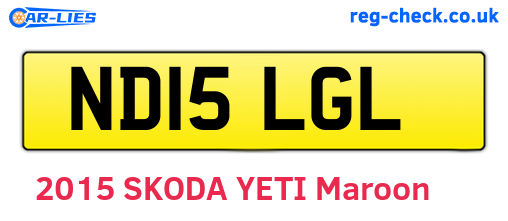 ND15LGL are the vehicle registration plates.