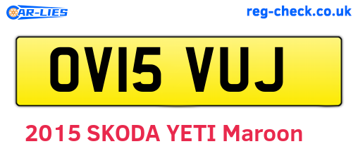 OV15VUJ are the vehicle registration plates.
